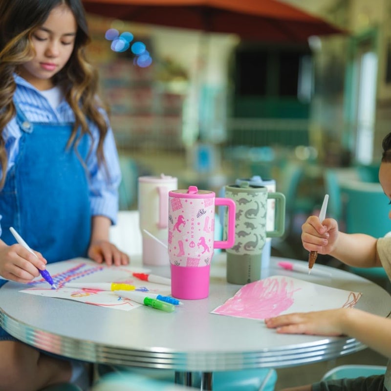 Hydro Jug Kids - 20 oz Insulated Kids Water Bottle with Flip Straw & Handle | Leak-Proof & Durable | Perfect for School, Sports, Lunch, Travel & Camp, Daisy Checkers - Image 5